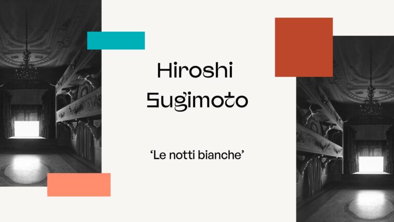 Portada del fotolibro Le Notti Bianche de Hiroshi Sugimoto mostrando el interior de un teatro de ópera iluminado por una pantalla blanca