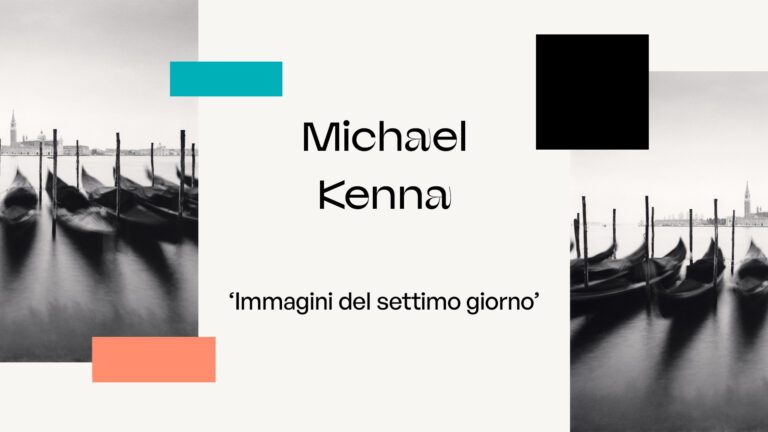 Portada del fotolibro Images of the Seventh Day de Michael Kenna con una imagen minimalista de un paisaje italiano en blanco y negro