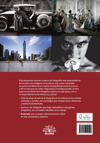 Páginas interiores del libro Fotografía Toda la historia mostrando el análisis detallado de obras maestras