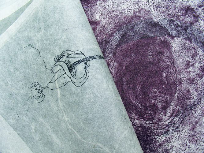 Portada del libro Cinco décadas en espiral de Magali Lara, edición bilingüe publicada por Editorial RM y MUAC